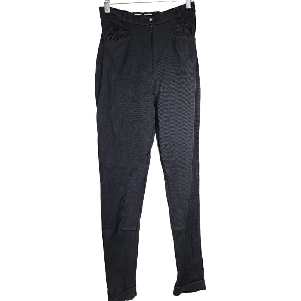 Vintage Paris Hexagone Black Riding Breeches Pants